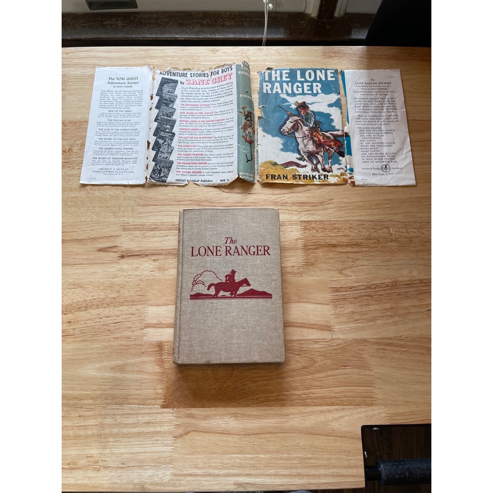 Vintage The Lone Ranger Hardcover Book Fran Striker Grosset & Dunlap 1936 DJ